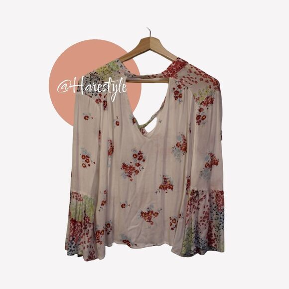 Lucky Brand Tops - Lucky brand white floral boho blouse medium